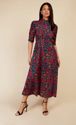 Little Mistress Floral Print Midaxi Dress