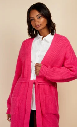 Little Mistress Pink Longline Knit Cardigan By Vogue Williams -Occasion Couture Shop D34311Q1A 3