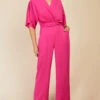 Little Mistress Pink Twist Detail Jumpsuit -Occasion Couture Shop D3431861A 1