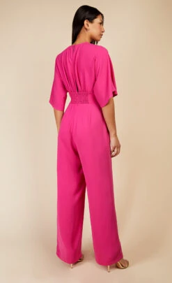 Little Mistress Pink Twist Detail Jumpsuit -Occasion Couture Shop D3431861A 4