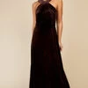 Little Mistress Chocolate Brown Velvet Maxi Dress -Occasion Couture Shop D34320D1A 1