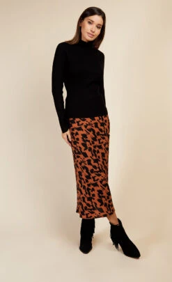 Little Mistress Black Split Sleeve Rib Knit Top By Vogue Williams -Occasion Couture Shop D34328Q1A 1