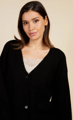 Little Mistress Black Knit Cardigan By Vogue Williams -Occasion Couture Shop D34330Q2A 3