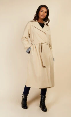 Little Mistress Camel Trench Coat By Vogue Williams -Occasion Couture Shop D34407Q1A 5