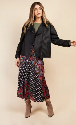 Little Mistress Black PU Biker Jacket By Vogue Williams -Occasion Couture Shop D34408Q1A 1