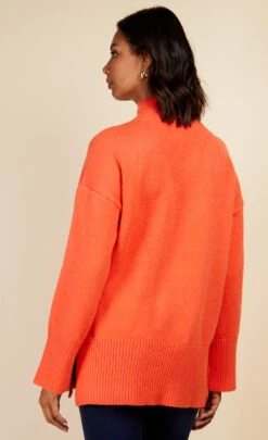 Little Mistress Orange High Neck Knit Jumper By Vogue Williams -Occasion Couture Shop D34409Q1A 4
