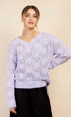 Little Mistress Lilac Knit Jumper By Vogue Williams -Occasion Couture Shop D34410Q1A 2