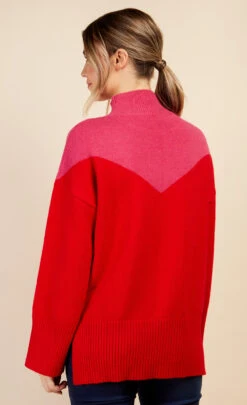Little Mistress Colour Block Knit Jumper By Vogue Williams -Occasion Couture Shop D34412Q1A 4