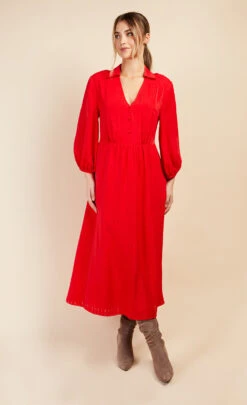 Little Mistress Red Check Print Midaxi Dress By Vogue Williams -Occasion Couture Shop D34419R1A 1