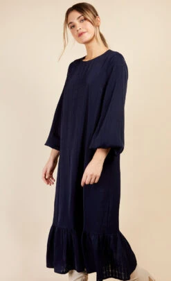 Little Mistress Navy Pephem Midaxi Dress By Vogue Williams -Occasion Couture Shop D34420R1A 2