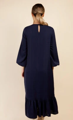 Little Mistress Navy Pephem Midaxi Dress By Vogue Williams -Occasion Couture Shop D34420R1A 4