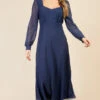 Little Mistress Blue Spot Sweetheart Midaxi Dress By Vogue Williams -Occasion Couture Shop D34435R1A 1