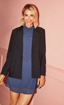 Little Mistress Black Single Breasted Blazer By Vogue Williams