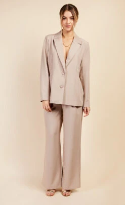 Little Mistress Stone Single Breasted Blazer By Vogue Williams -Occasion Couture Shop D34437Q2A 1