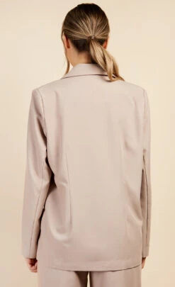 Little Mistress Stone Single Breasted Blazer By Vogue Williams -Occasion Couture Shop D34437Q2A 4