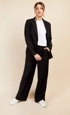 Little Mistress Black Wide Leg Trousers By Vogue Williams