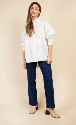 Little Mistress White Split Back Shirt By Vogue Williams -Occasion Couture Shop D34442Q1A 1