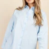 Little Mistress Blue Split Back Shirt By Vogue Williams -Occasion Couture Shop D34442Q2A 2