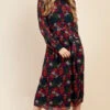 Little Mistress Printed High Neck Midaxi Dress