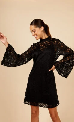 Little Mistress Black Lace Mini Dress