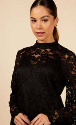 Little Mistress Black Lace Mini Dress -Occasion Couture Shop D34551B1A 3