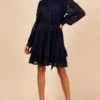 Little Mistress Navy Lace Mini Shirt Dress -Occasion Couture Shop D34565B1A 1