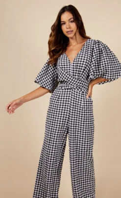 Little Mistress Gingham Jumpsuit 12 Little Mistress Gingham Jumpsuit -Occasion Couture Shop D3456761A 2
