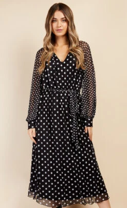 Little Mistress Multi Spot Midaxi Dress By Vogue Williams -Occasion Couture Shop D34568R1A 2