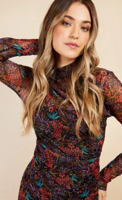 Little Mistress Floral Print Ruched Midaxi Dress By Vogue Williams -Occasion Couture Shop D34572R1A 3