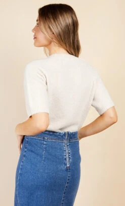 Little Mistress Cream Knit Top By Vogue Williams -Occasion Couture Shop D34579Q3A 4