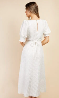 Little Mistress Cream Texture Midaxi Dress By Vogue Williams -Occasion Couture Shop D34593R2A 4