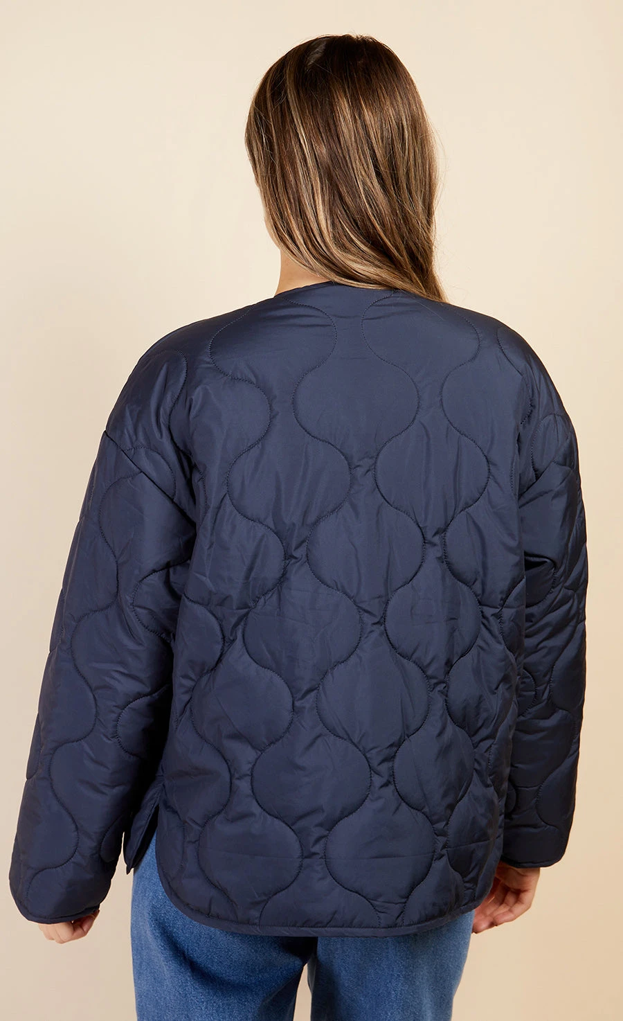 Little Mistress Navy Quilted Jacket By Vogue Williams 7 Little Mistress Navy Quilted Jacket By Vogue Williams - Image 5