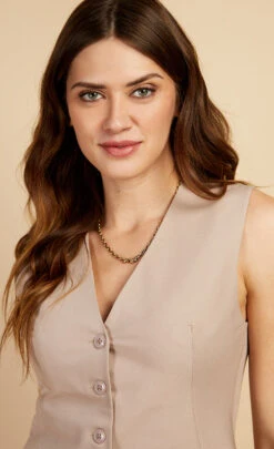 Little Mistress Mink Waistcoat By Vogue Williams