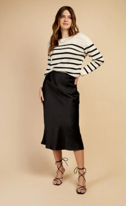 Little Mistress Stripe Pointelle Knit Top By Vogue Williams -Occasion Couture Shop D34650Q1A 5