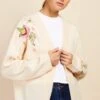 Little Mistress Oatmeal Embroidery Knit Cardigan By Vogue Williams -Occasion Couture Shop D34662Q1A 2