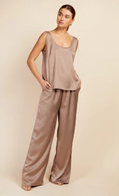 Little Mistress Stone Satin Vest Top By Vogue Williams -Occasion Couture Shop D34663Q1A 1