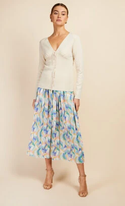 Little Mistress Cream Tie Detail Knit Top By Vogue Williams -Occasion Couture Shop D34666Q2A 1.1.0