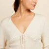 Little Mistress Cream Tie Detail Knit Top By Vogue Williams -Occasion Couture Shop D34666Q2A 3.1.0