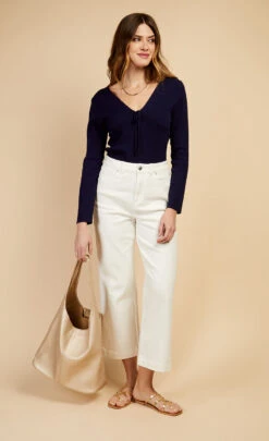 Little Mistress Navy Tie Detail Knit Top By Vogue Williams 8 Little Mistress Navy Tie Detail Knit Top By Vogue Williams -Occasion Couture Shop D34666Q3A 1