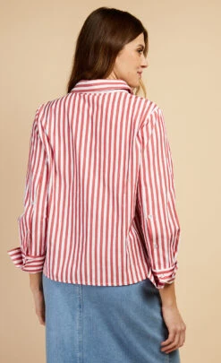 Little Mistress Red Stripe Shirt By Vogue Williams -Occasion Couture Shop D34677Q1A 4