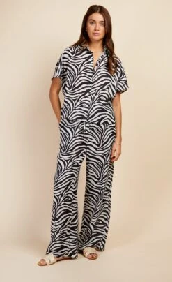 Little Mistress Zebra Print Shirt By Vogue Williams -Occasion Couture Shop D34679Q1A 1