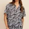Little Mistress Zebra Print Shirt By Vogue Williams -Occasion Couture Shop D34679Q1A 2