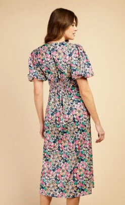 Little Mistress Floral Print Tie Detail Midaxi Dress By Vogue Williams -Occasion Couture Shop D34683R2B 4