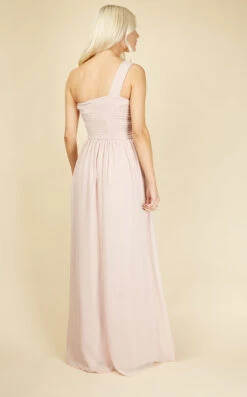 Little Mistress Luanna Blush Embellished One-Shoulder Maxi Dress -Occasion Couture Shop L16413D10A 4