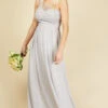 Little Mistress Luanna Ice Grey Embellished One-Shoulder Maxi Dress -Occasion Couture Shop L16413D12A 1