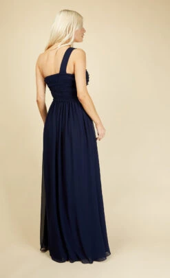 Little Mistress Luanna Navy Embellished One-Shoulder Maxi Dress 9 Little Mistress Luanna Navy Embellished One-Shoulder Maxi Dress -Occasion Couture Shop L16413D13A 4