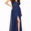 Little Mistress Kerri Navy Embellished Tie Waist Maxi Dress 2 Little Mistress Kerri Navy Embellished Tie Waist Maxi Dress -Occasion Couture Shop U18831D3A 1