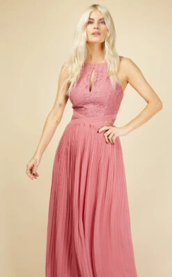 Little Mistress Debra Rose Lace Bodice And Pleat Maxi Dress 8 Little Mistress Debra Rose Lace Bodice And Pleat Maxi Dress -Occasion Couture Shop U18860D3A 2