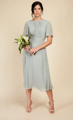 Little Mistress Waterlily Lace Insert Midi Dress -Occasion Couture Shop U19809C1B 1