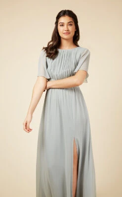 Little Mistress Sage Angel Sleeve Maxi Dress -Occasion Couture Shop U19809D1A 2